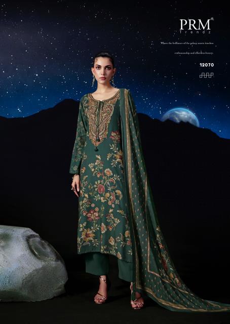 Prm trendz the moon unstitched wholesale dress material